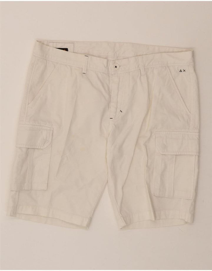 SUN68 Mens Cargo Shorts W38 XL White Cotton Vintage Sun68 and Second-Hand Sun68 from Messina Hembry 