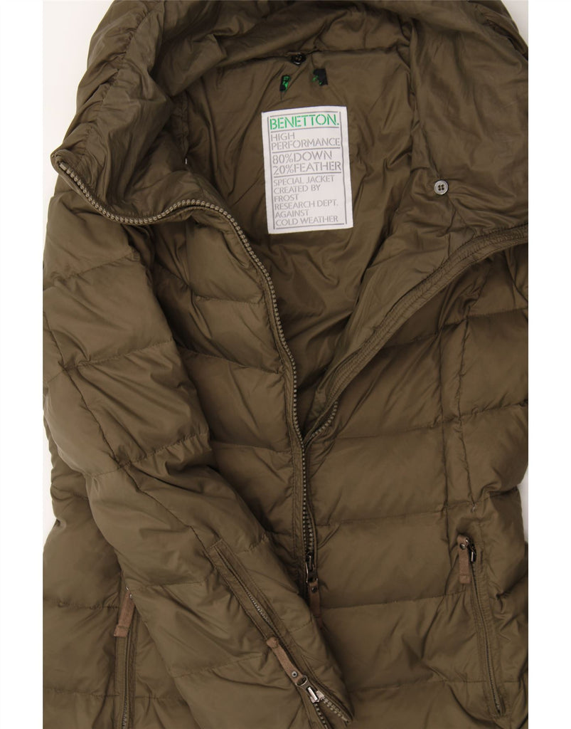 BENETTON Womens Padded Coat IT 46 Large Brown Polyamide Vintage Benetton and Second-Hand Benetton from Messina Hembry 