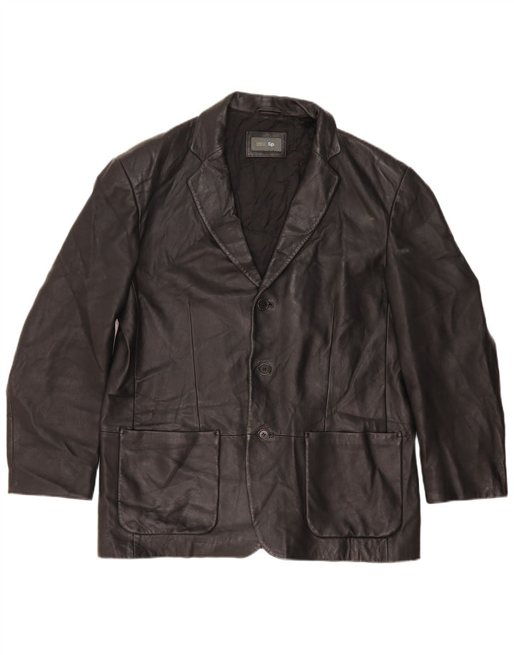 Marks & Spencer Mens 3 Button Blazer Jacket UK 40 Large Black