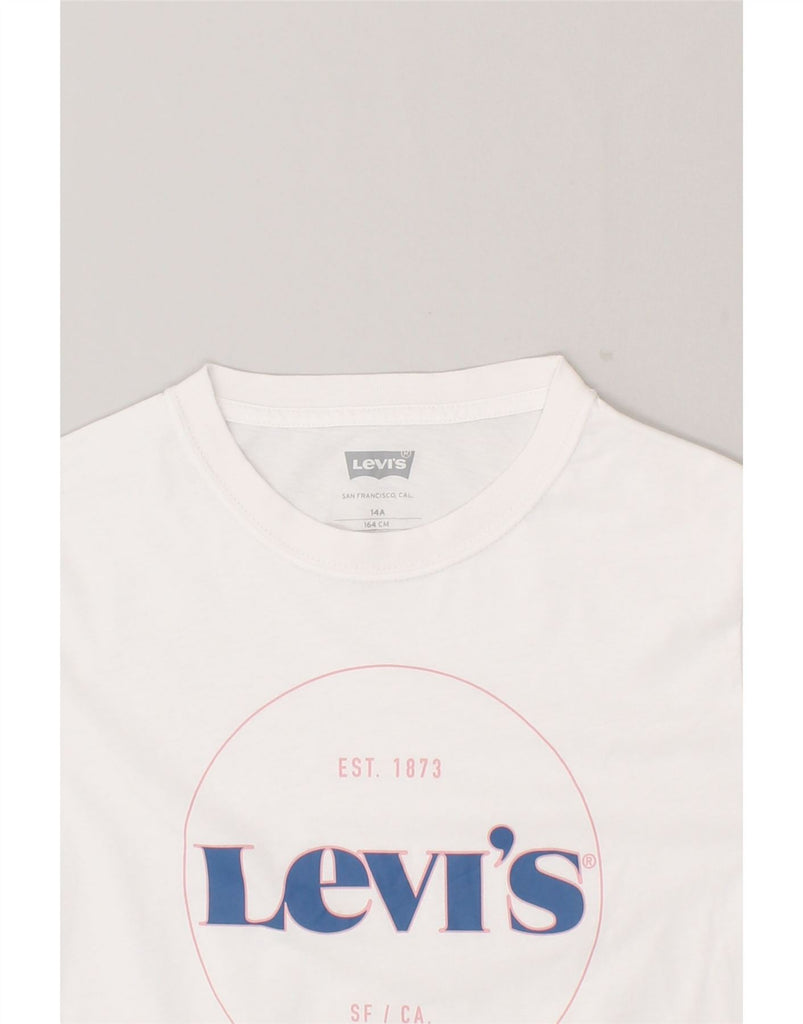 LEVI'S Boys Graphic T-Shirt Top 13-14 Years White Cotton | Vintage Levi's | Thrift | Second-Hand Levi's | Used Clothing | Messina Hembry 