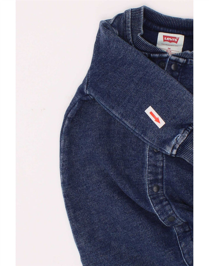 Levi's Baby Boys Long Sleeve Jumpsuit 3-6 Months Navy Blue