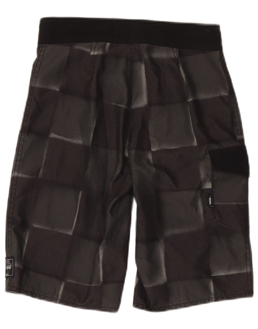 Vans Boys Swimming Shorts 7-8 Years Grey Geometric Polyester