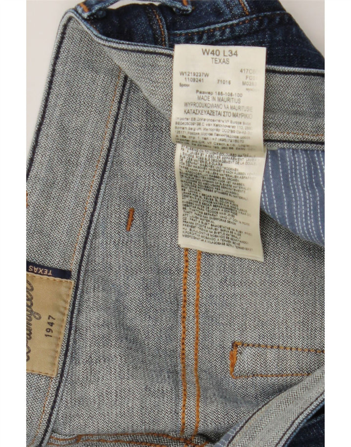 Wrangler Mens Texas Straight Jeans W40 L34 Blue Cotton