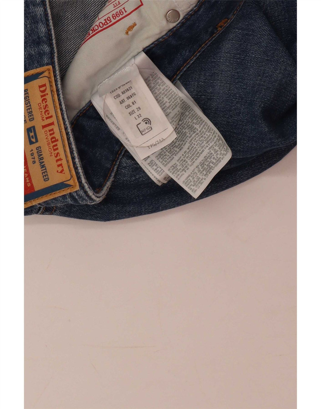 Diesel Mens Loose Jeans W29 L32 Blue Cotton