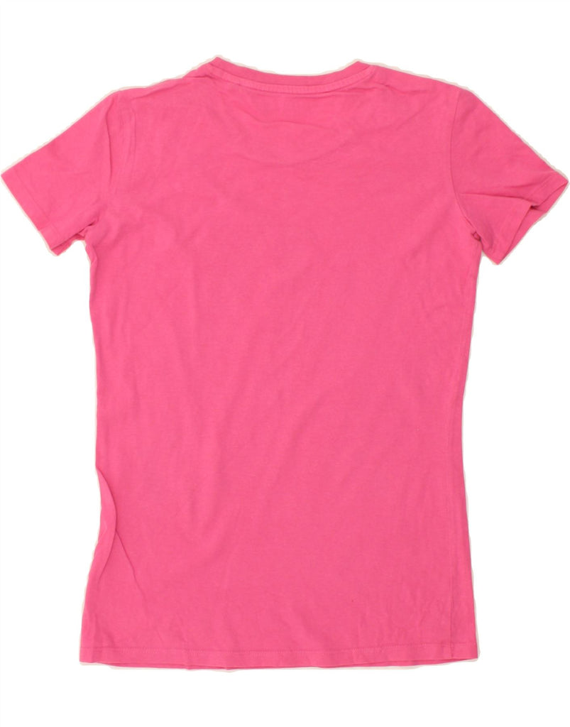 GUESS Womens Nice Graphic T-Shirt Top UK 10 Small Pink Cotton Vintage Guess and Second-Hand Guess from Messina Hembry 