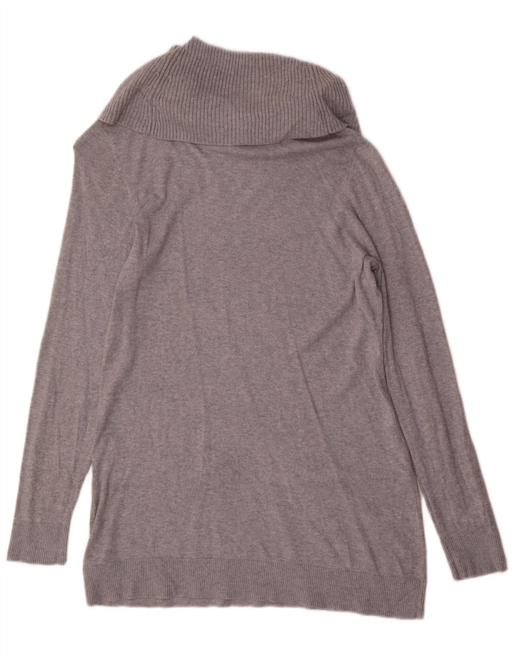 Michael Kors Womens Roll Neck Jumper Sweater UK 16 Large Grey Flecked