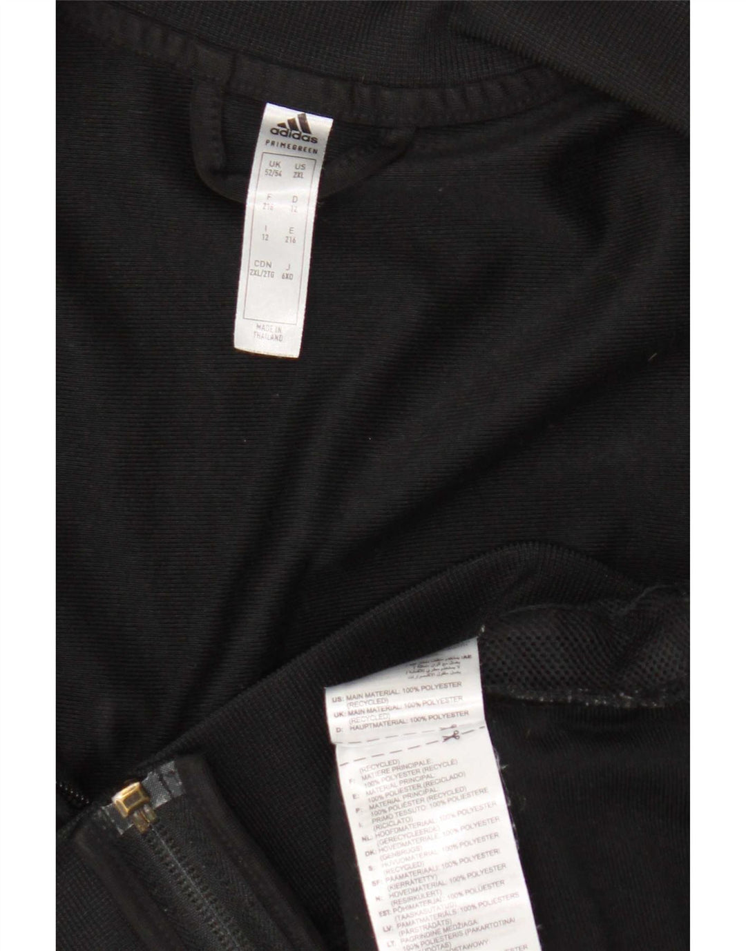 Adidas Mens Tracksuit Top Jacket UK 52/54 XL Black Polyester