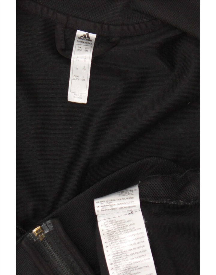 Adidas Mens Tracksuit Top Jacket UK 52/54 XL Black Polyester