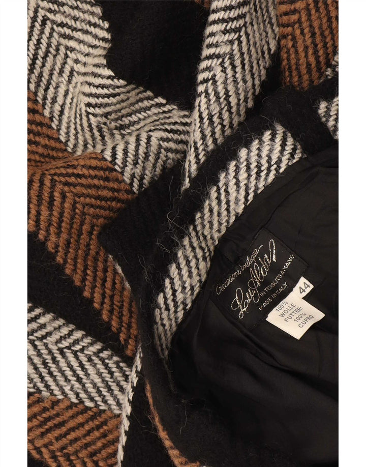 Vintage Womens A-Line Skirt IT 44 Medium W32 Brown Striped Wool