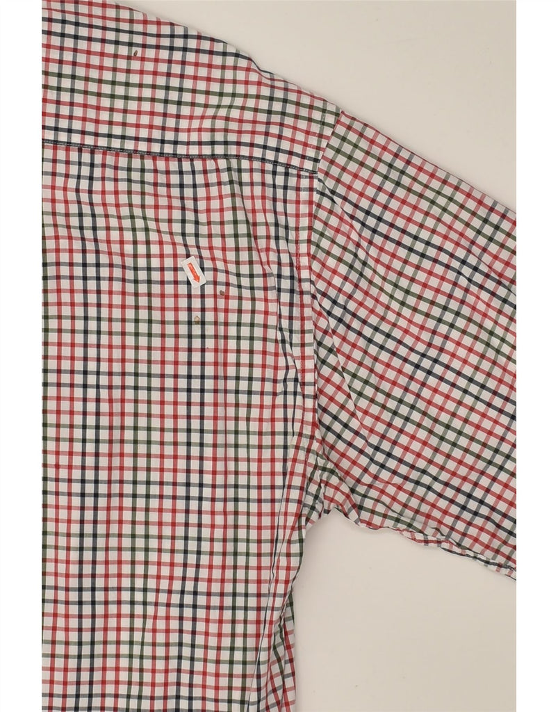 TOMMY HILFIGER Mens Short Sleeve Shirt XL Red Check Cotton | Vintage Tommy Hilfiger | Thrift | Second-Hand Tommy Hilfiger | Used Clothing | Messina Hembry 