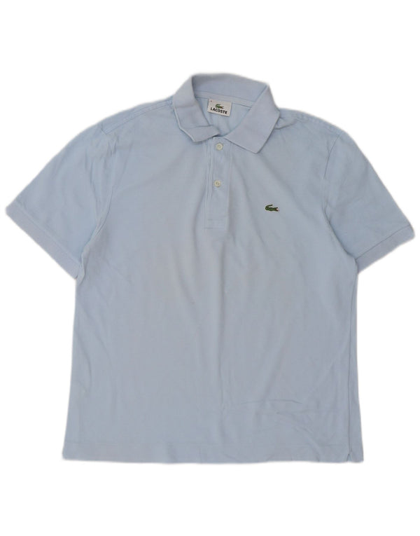 Lacoste Mens Polo Shirt Size 4 Medium Blue Cotton