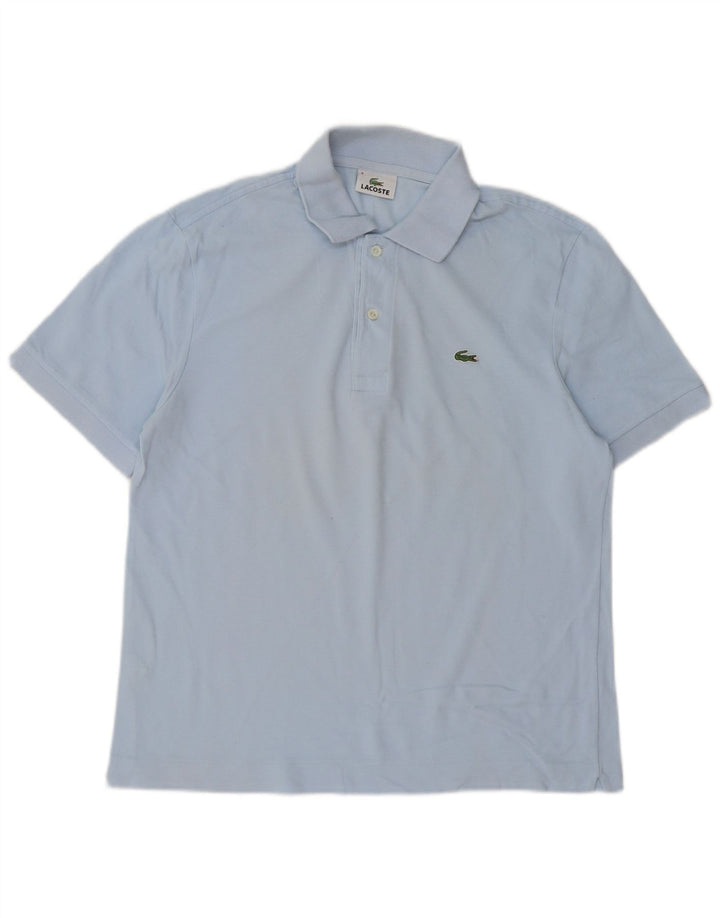Lacoste Mens Polo Shirt Size 4 Medium Blue Cotton