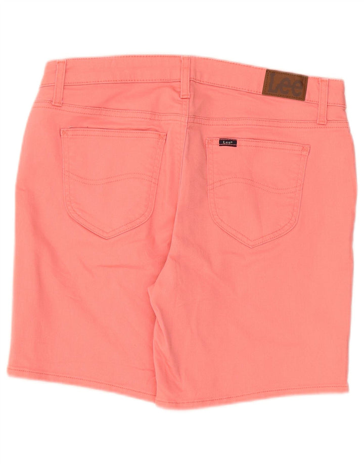 Lee Womens Mid Rise Regular Fit Denim Shorts W34 Large Pink