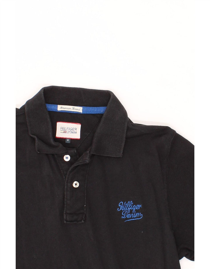 TOMMY HILFIGER Mens Polo Shirt Small Black Cotton Vintage Tommy Hilfiger and Second-Hand Tommy Hilfiger from Messina Hembry 