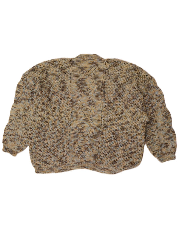 Vintage Womens Crew Neck Jumper Sweater UK 16 Large Green Flecked