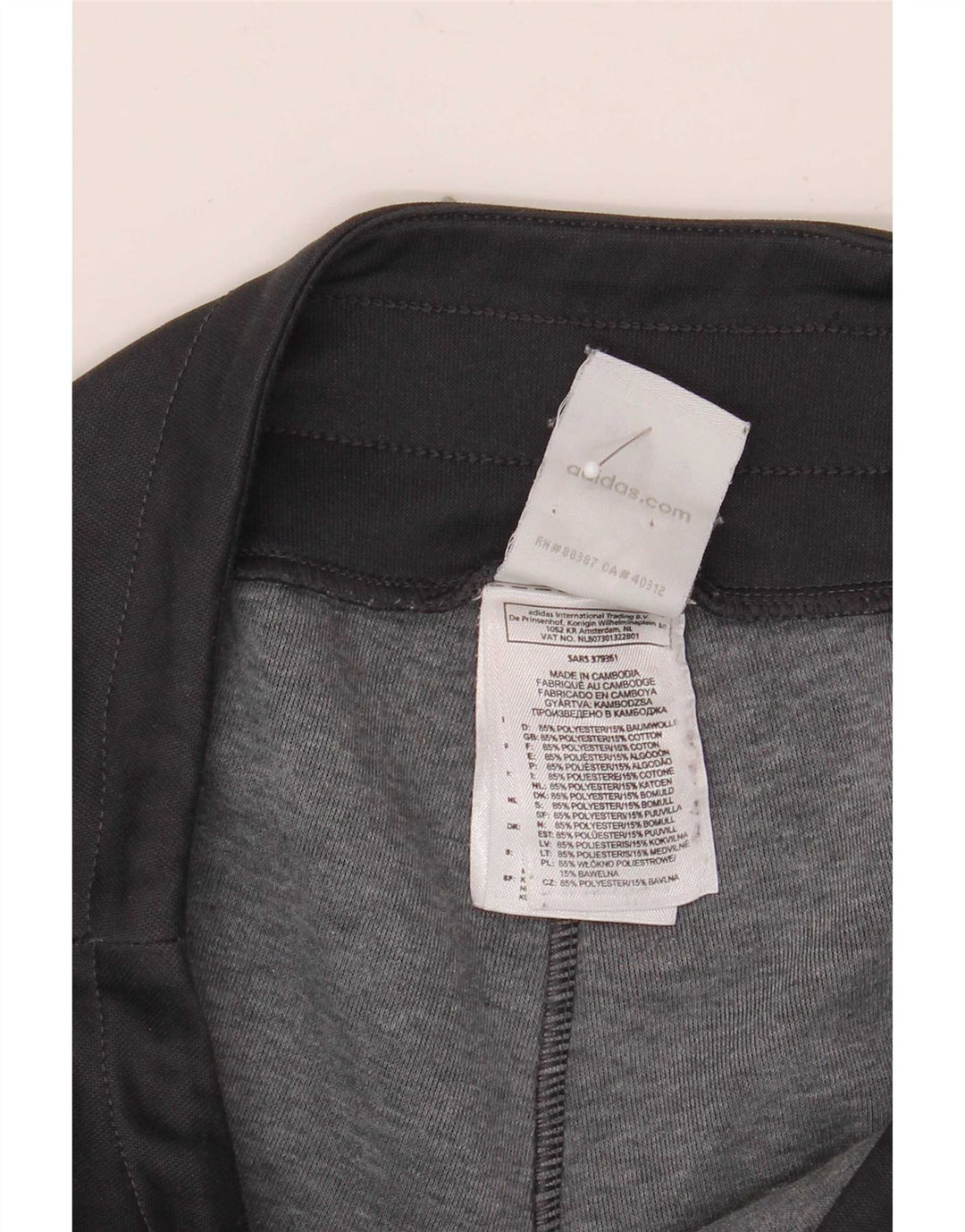 Adidas Womens Graphic Tracksuit Trousers UK 12 Medium Black Polyester
