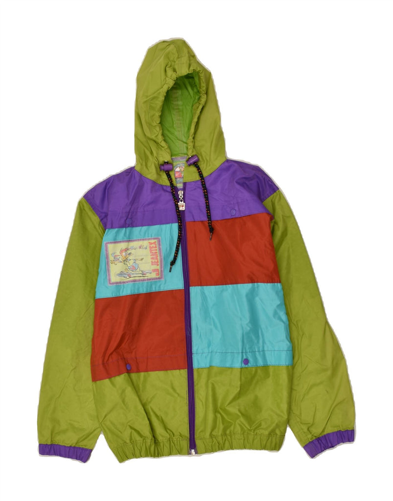 JEANTEX Boys Hooded Rain Jacket 9-10 Years Multicoloured Colourblock | Vintage Jeantex | Thrift | Second-Hand Jeantex | Used Clothing | Messina Hembry 