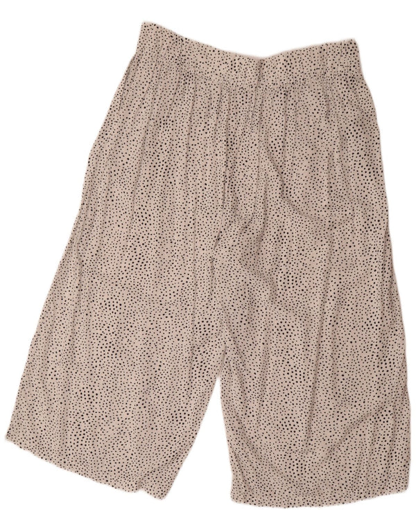 Marks & Spencer Womens Capri Trousers UK 18 XL W40 L22 White Spotted