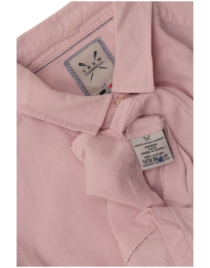 Crew Clothing Womens Shirt UK 12 Medium Pink Cotton