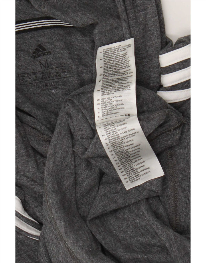 Adidas Womens Climalite Hooded Top Long Sleeve UK 12/14 Medium Grey