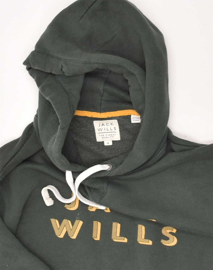 JACK WILLS Mens Graphic Hoodie Jumper Medium Grey Cotton | Vintage Jack Wills | Thrift | Second-Hand Jack Wills | Used Clothing | Messina Hembry 