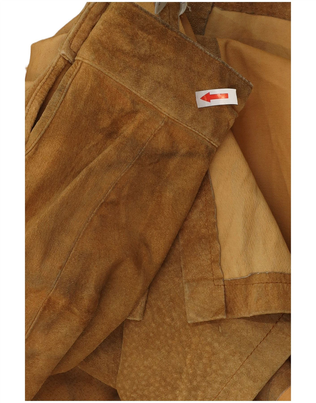 Andrea Mare Womens Overshirt Suede Shirt UK 16 Large Beige Leather