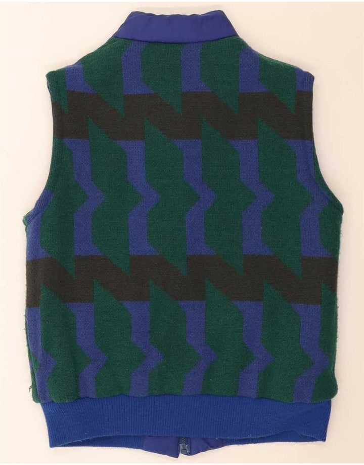 MC Kee's Mens Reversible Gilet IT 44 XS Blue Cotton