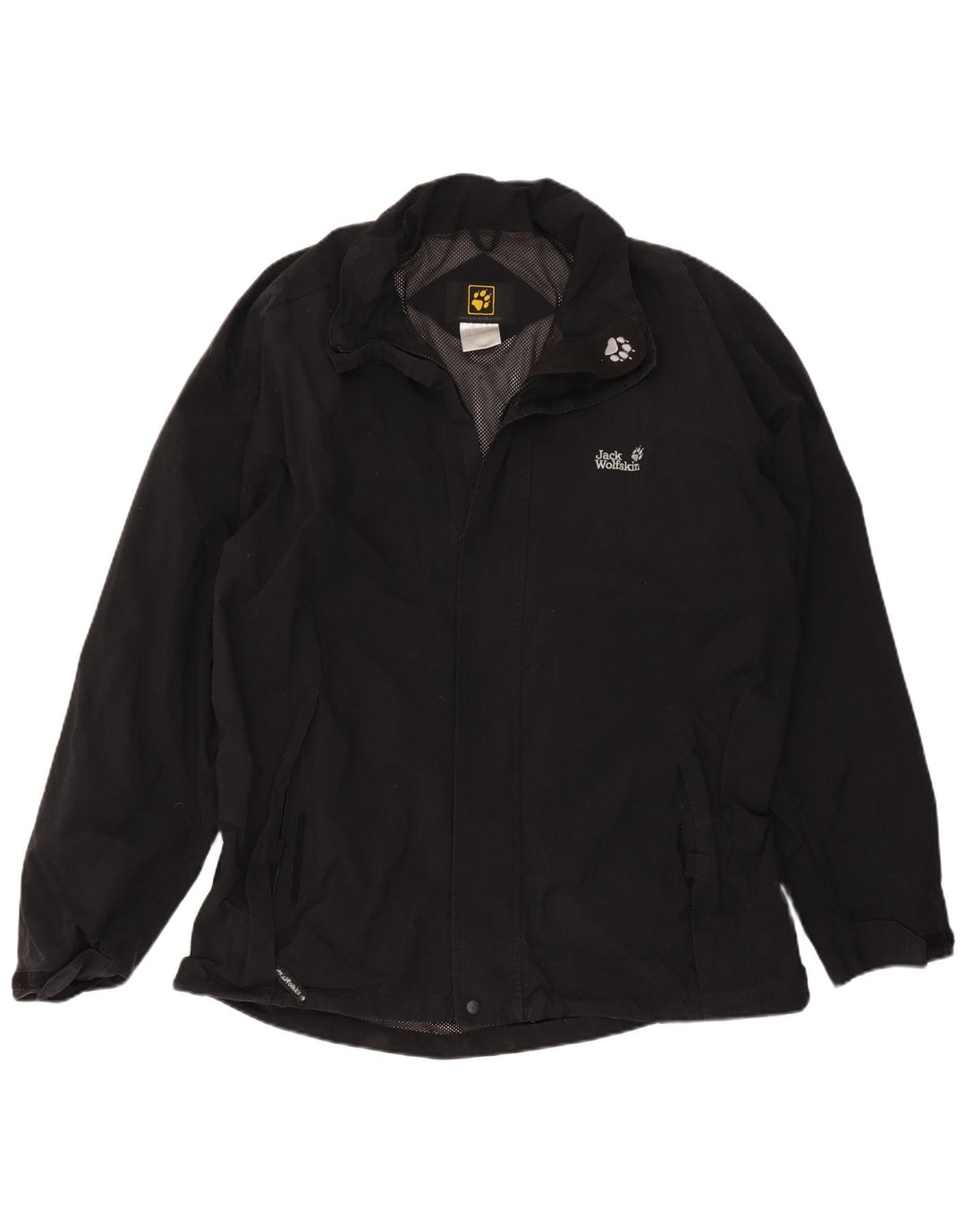 Jack Wolfskin Mens Windbreaker Jacket UK 50 3XL Black Polyamide