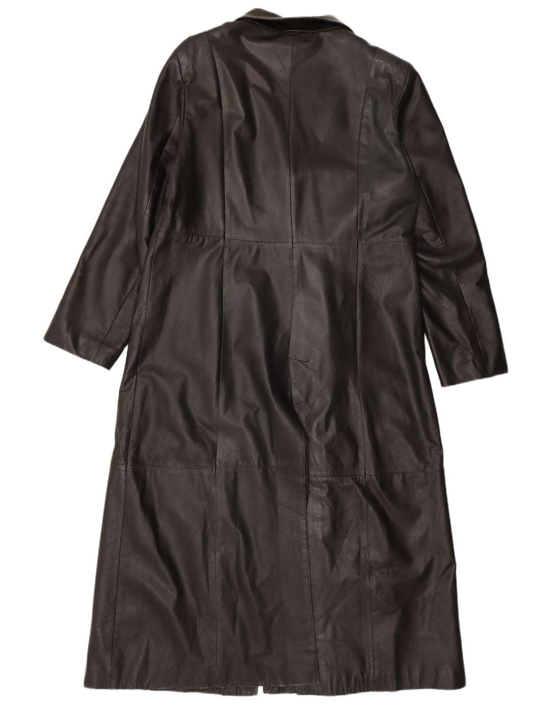 Vintage Womens Leather Coat UK 18 XL Black Leather