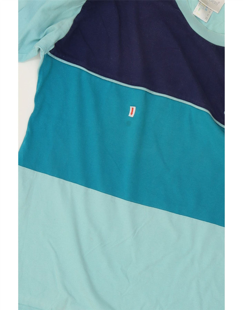 ADIDAS Mens T-Shirt Top XL Blue Colourblock Cotton Vintage Adidas and Second-Hand Adidas from Messina Hembry 