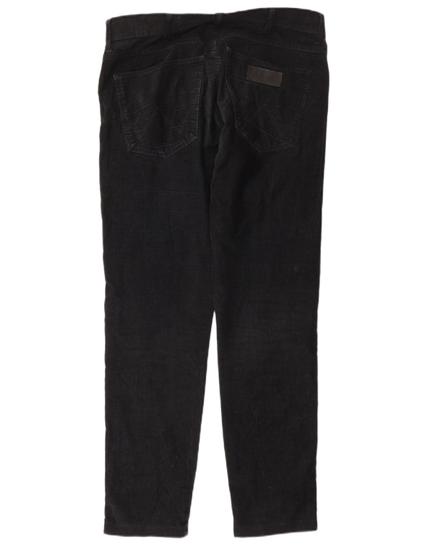 Wrangler Mens Spencer Slim Corduroy Trousers W32 L30 Black
