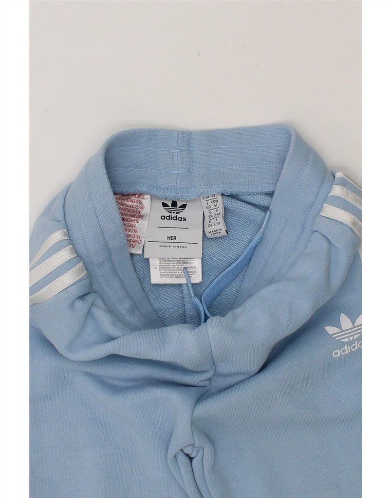 ADIDAS Girls Tracksuit Trousers Joggers 3-4 Years Blue Cotton Vintage Adidas and Second-Hand Adidas from Messina Hembry 