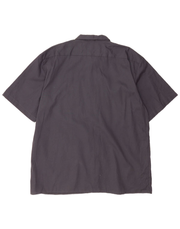 Dickies Mens Short Sleeve Shirt 2XL Grey Polyester