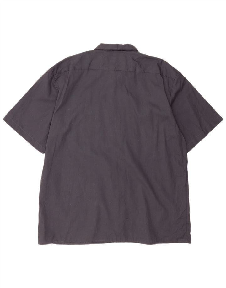 Dickies Mens Short Sleeve Shirt 2XL Grey Polyester