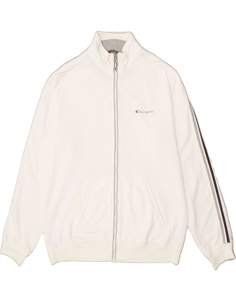 CHAMPION Mens Tracksuit Top Jacket XL White Cotton Vintage Champion and Second-Hand Champion from Messina Hembry 