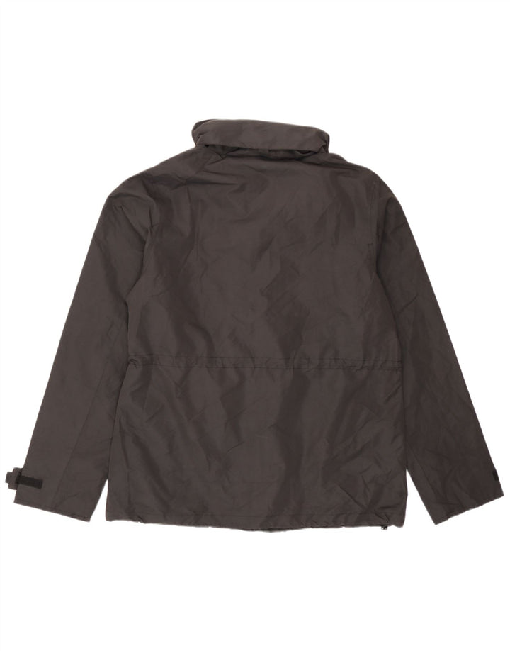 Mountain Warehouse Womens Hooded Rain Jacket UK 12 Medium Black Polyamide
