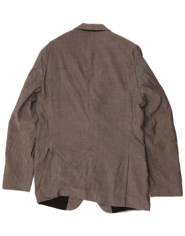 Calvin Klein Mens 2 Button Blazer Jacket IT 56 3XL Grey Wool