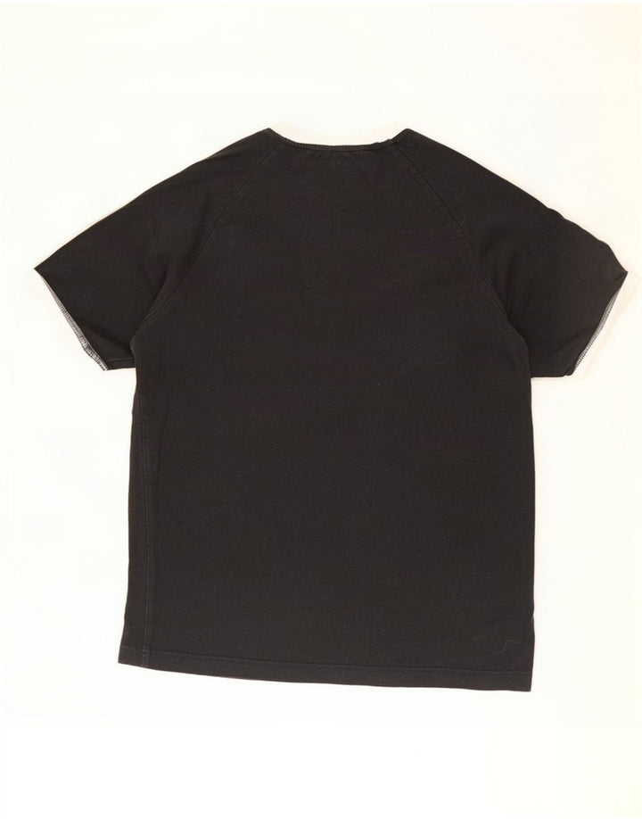 Adidas Mens T-Shirt Top Large Black Cotton