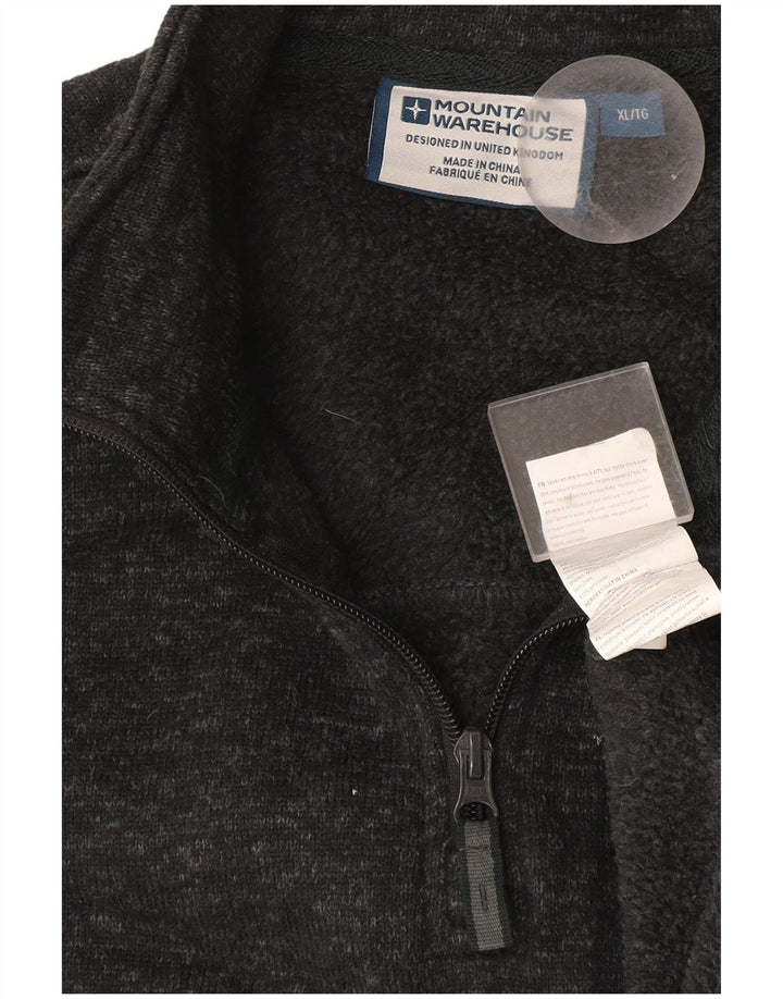 Mountain Warehouse Mens Zip Neck Sweatshirt Jumper XL Grey Flecked