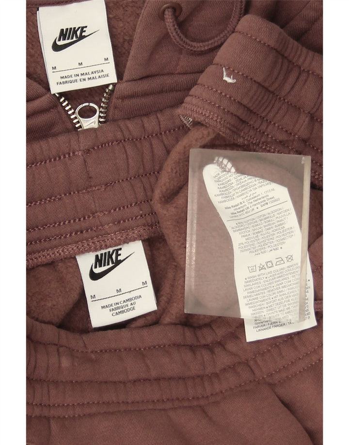 Nike Womens Hooded Full Tracksuit UK 14 Medium  Brown Cotton
