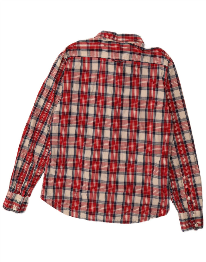 SUPERDRY Mens Shirt 2XL Red Check Cotton