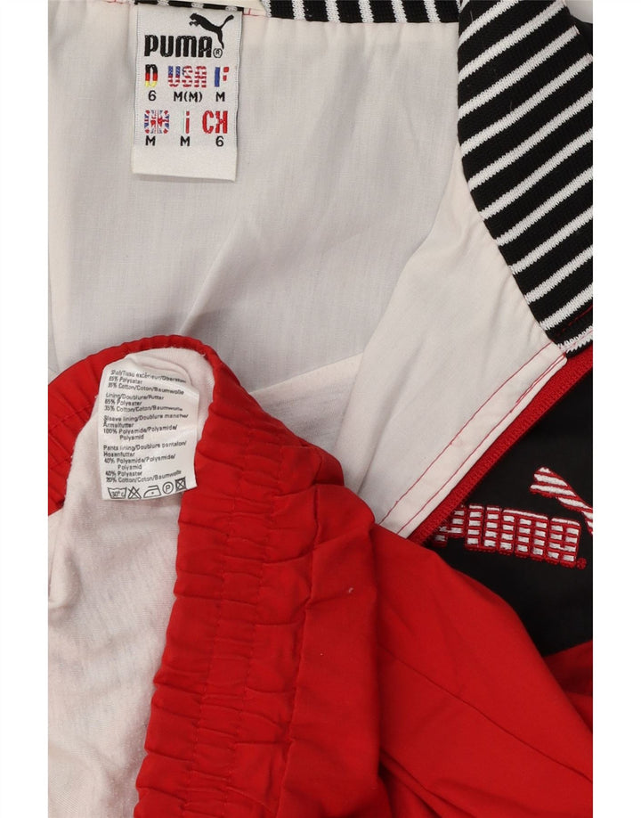 Puma Mens Tracksuit Top Jacket Medium Red Colourblock Polyester