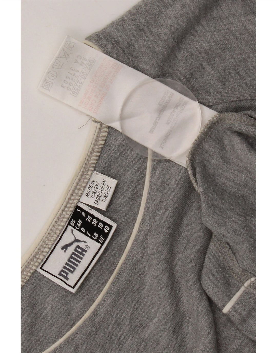 Puma Womens Top Long Sleeve UK 10 Small Grey Cotton