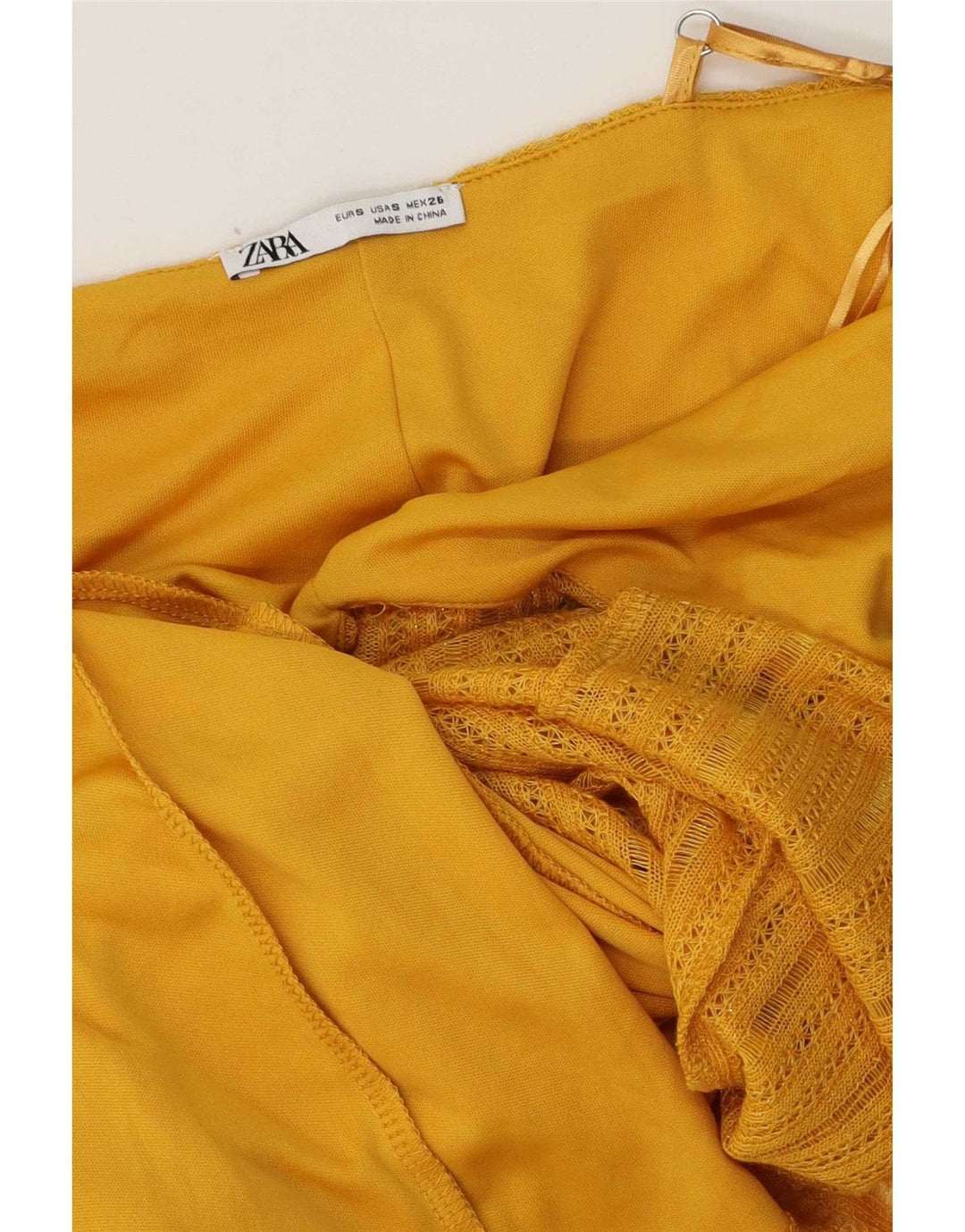 Zara Womens Charleston Dress UK 10 Small Yellow