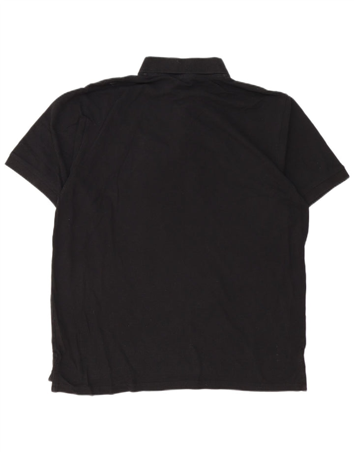 Pierre Cardin Mens Polo Shirt Large Black Cotton