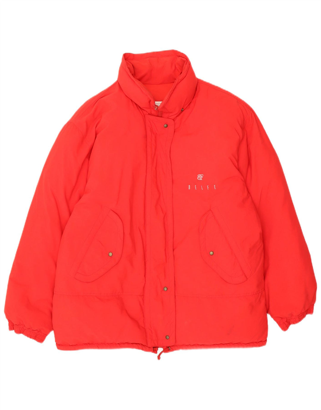 Belfe & Womens Oversized Padded Jacket UK 16 Large Red