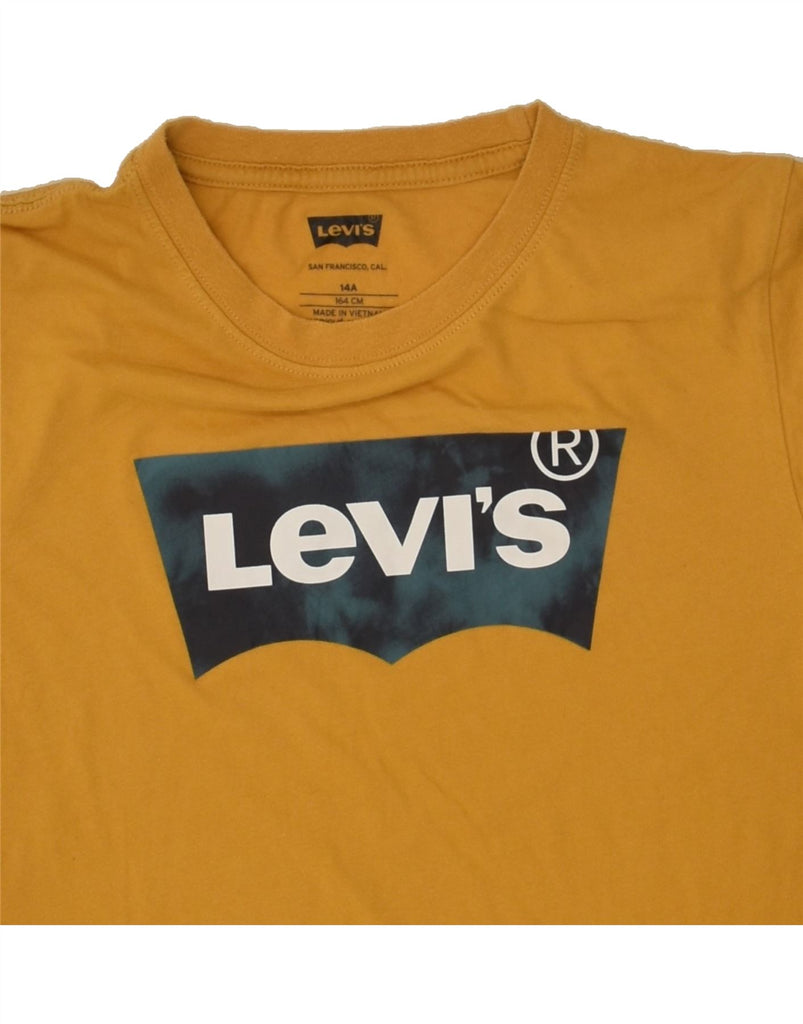 LEVI'S Boys Graphic T-Shirt Top 13-14 Years Yellow | Vintage Levi's | Thrift | Second-Hand Levi's | Used Clothing | Messina Hembry 