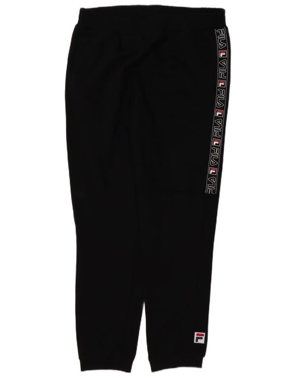 Fila Mens Graphic Tracksuit Trousers Joggers XL  Black Cotton