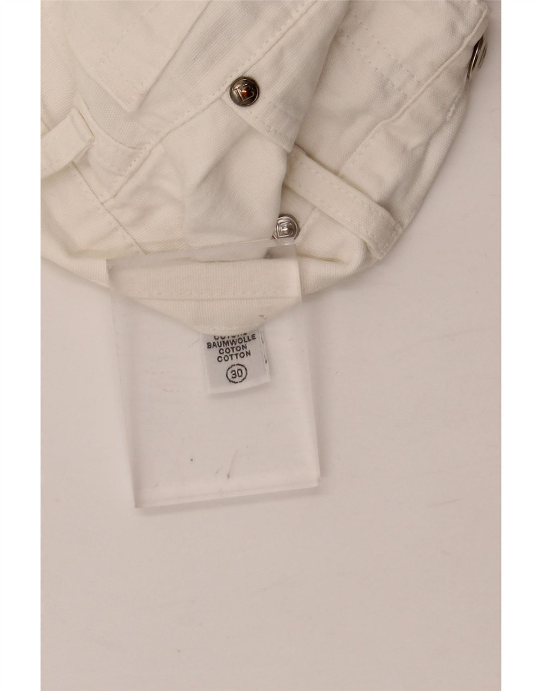 LAURA BIAGIOTTI Womens Straight Jeans W28 L30 White Cotton