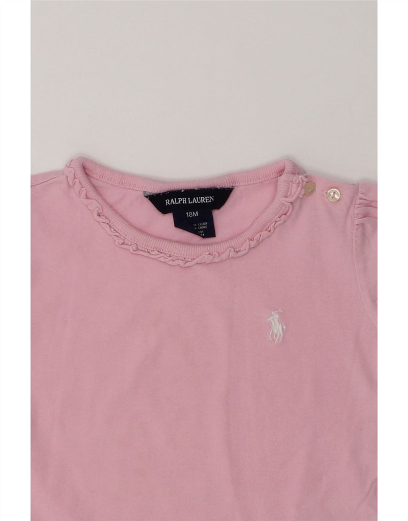 RALPH LAUREN Baby Girls T-Shirt Top 12-18 Months Pink Cotton | Vintage Ralph Lauren | Thrift | Second-Hand Ralph Lauren | Used Clothing | Messina Hembry 